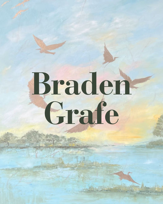 braden grafe landscape painting with name text overlay