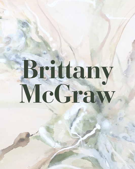 Brittany McGraw painting with text overlay 