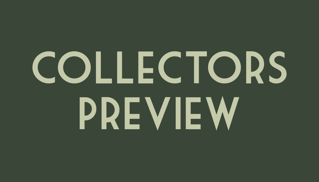 Text 'COLLECTORS PREVIEW' on a green background