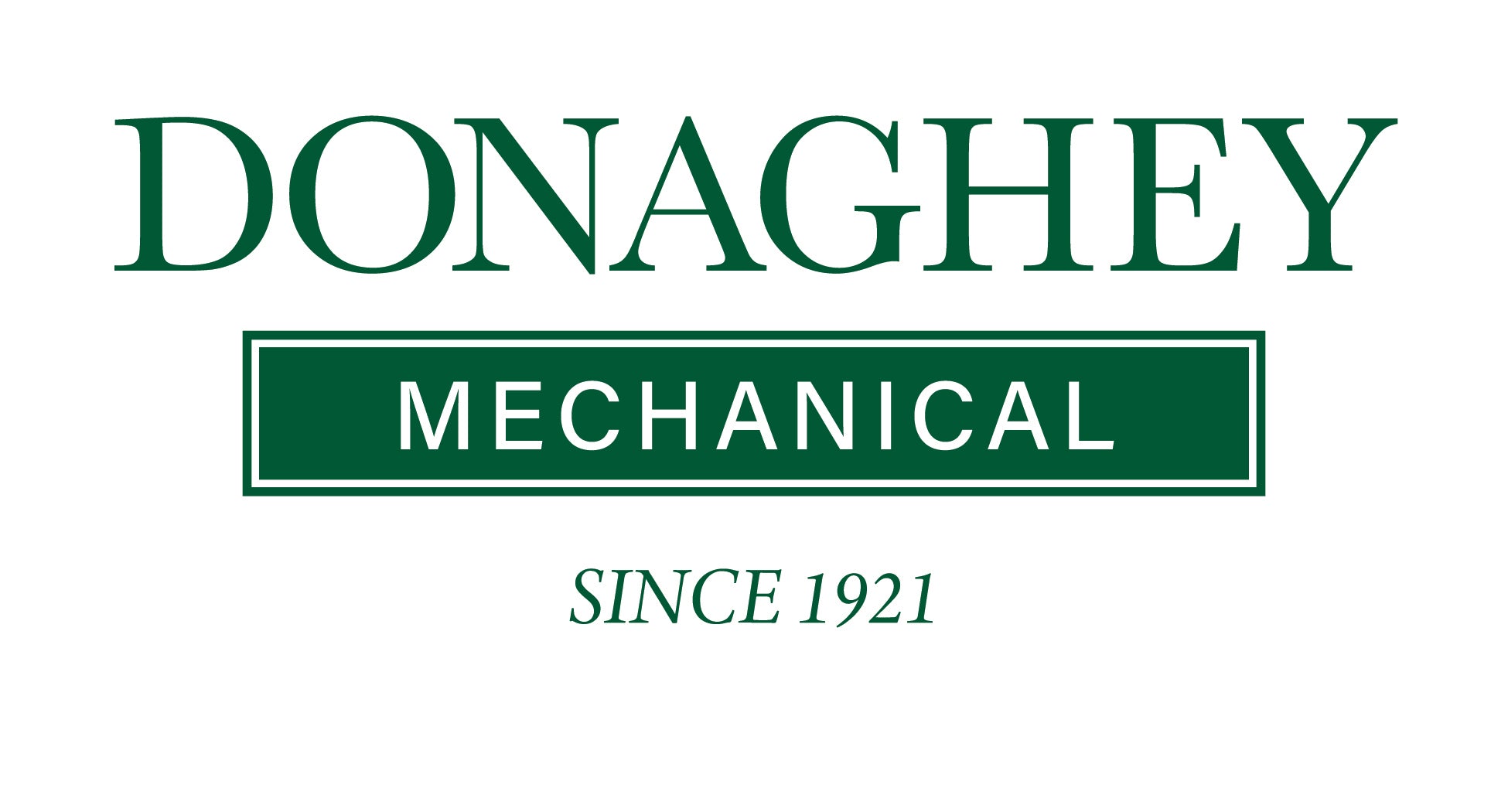 Donaghey Mechanical logo with green text on a white background