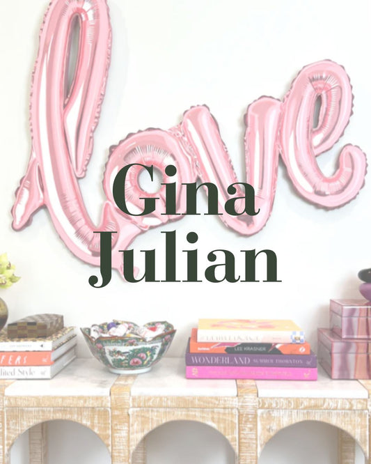 love painting by gina julian with text overlay