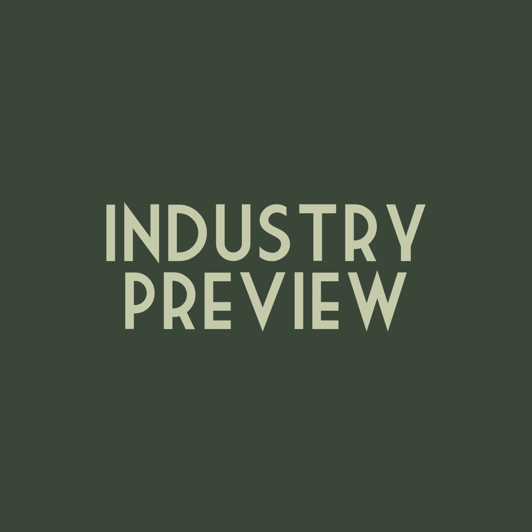 Text 'INDUSTRY PREVIEW' on a solid green background