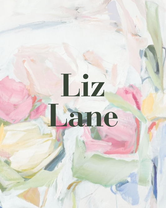 liz lane painting with text overlay
