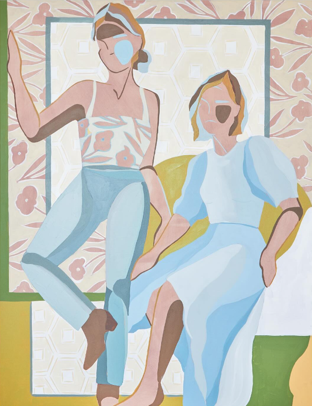 Lizzy Love painting of two women 