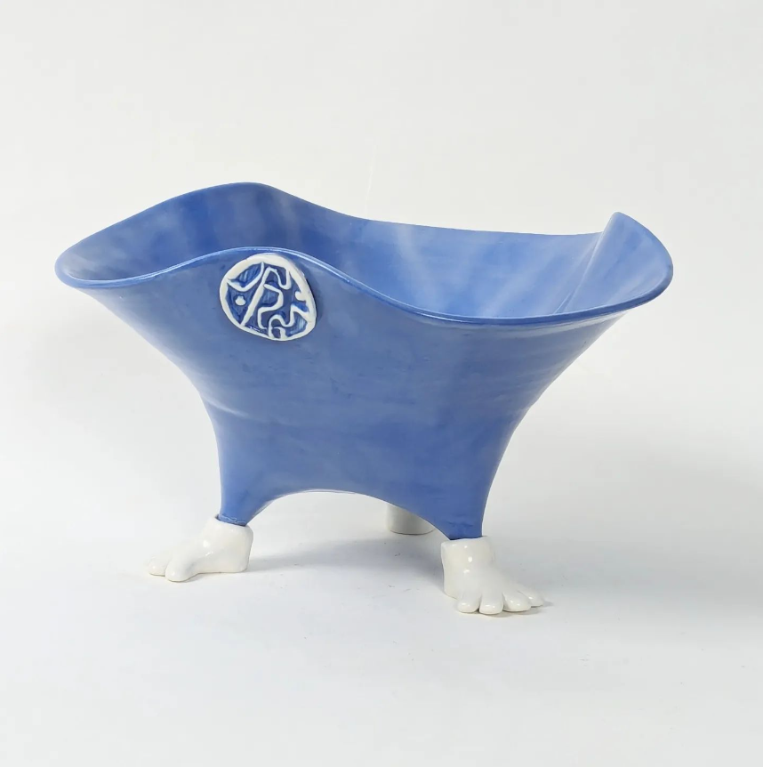 blue ceramic by Margaret Hutcheson 