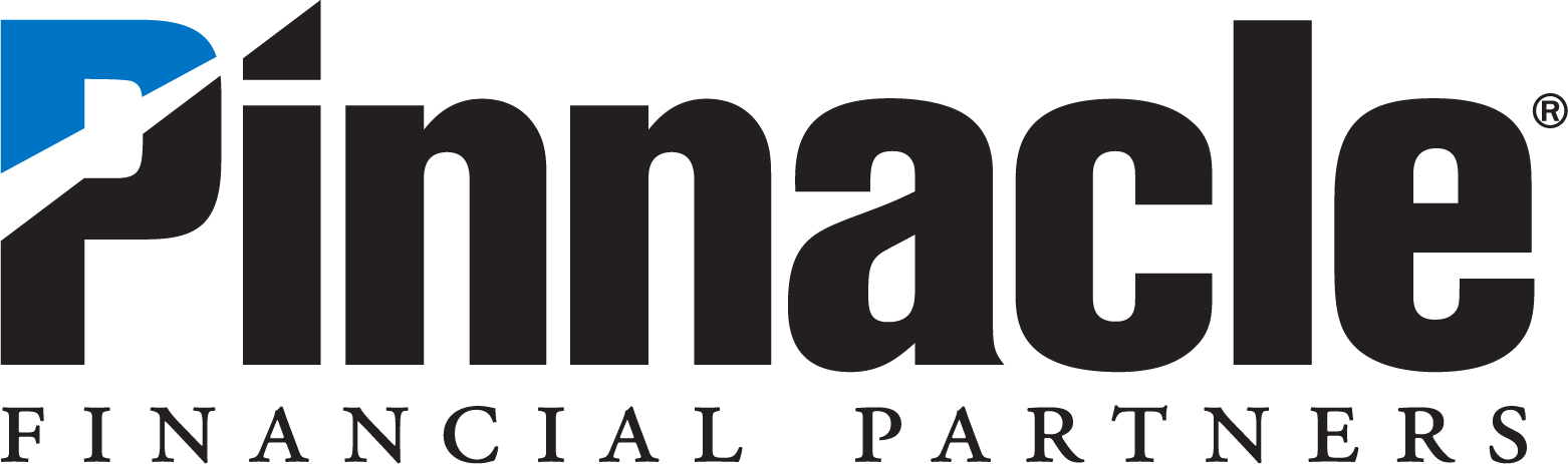 Pinnacle Financial Partners logo with a blue and white design element.