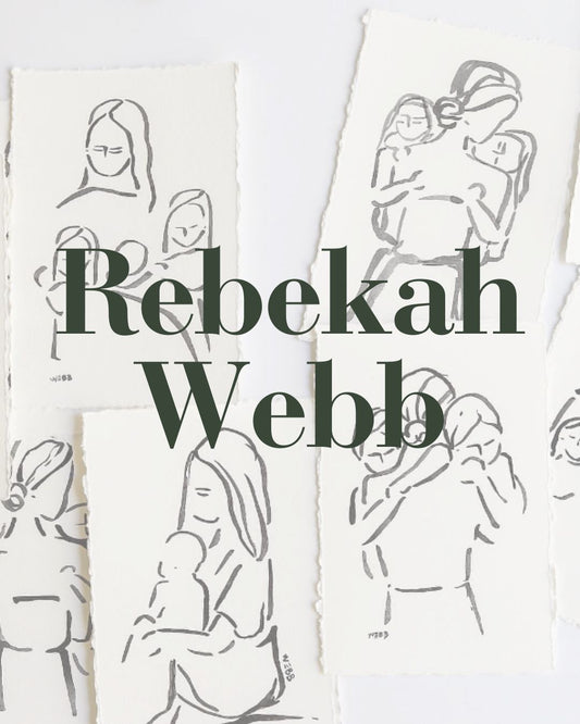assortment of rebekah webb black and white paintings
