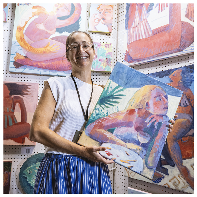 Artist Colleen Comer at The 2026 Loyola Art Show