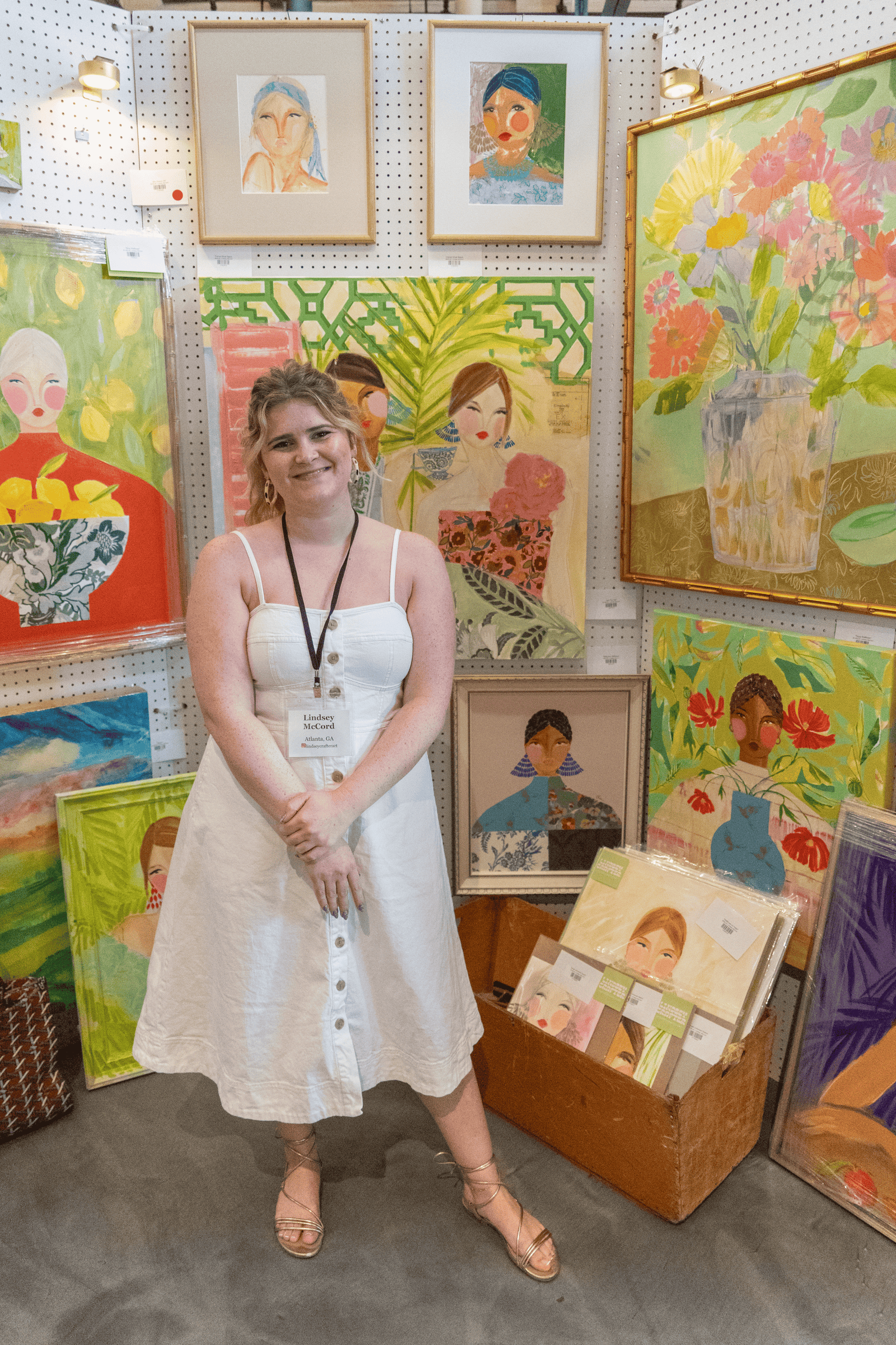 artist booth lindsey mccord at the loyola art show 2024