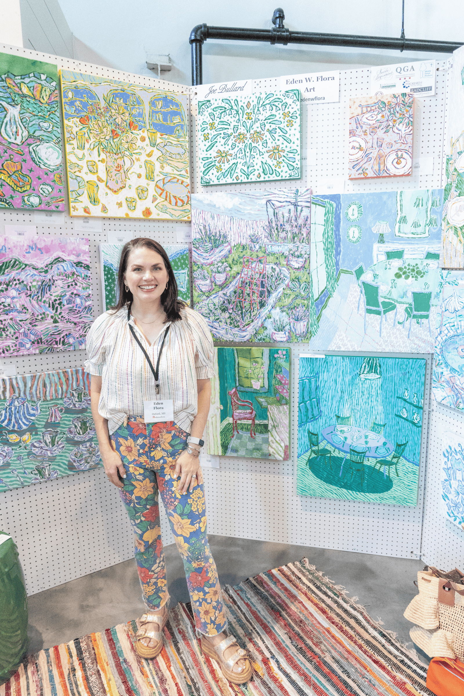 artist booth eden flora at the loyola art show 2024