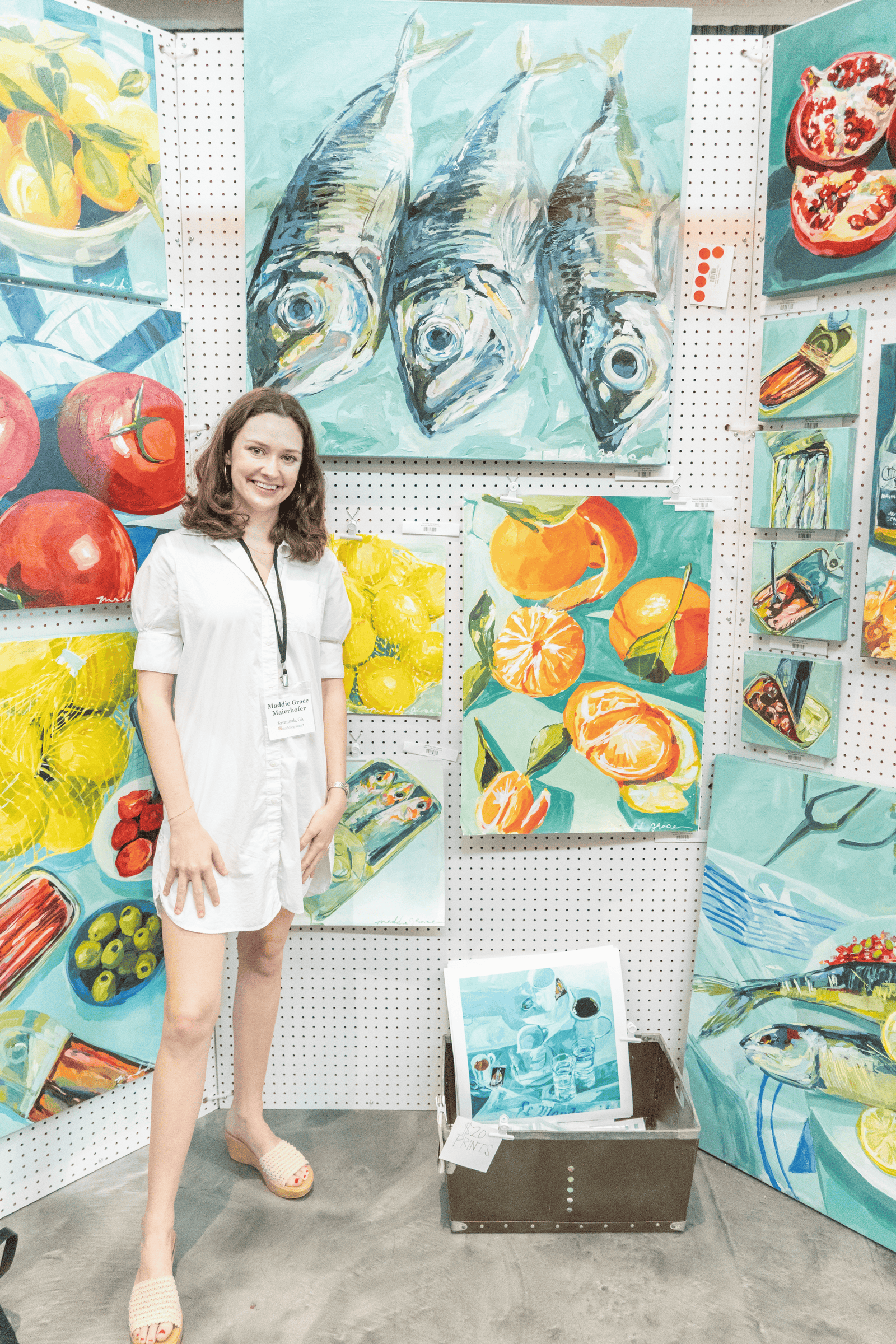 artist booth at the loyola art show