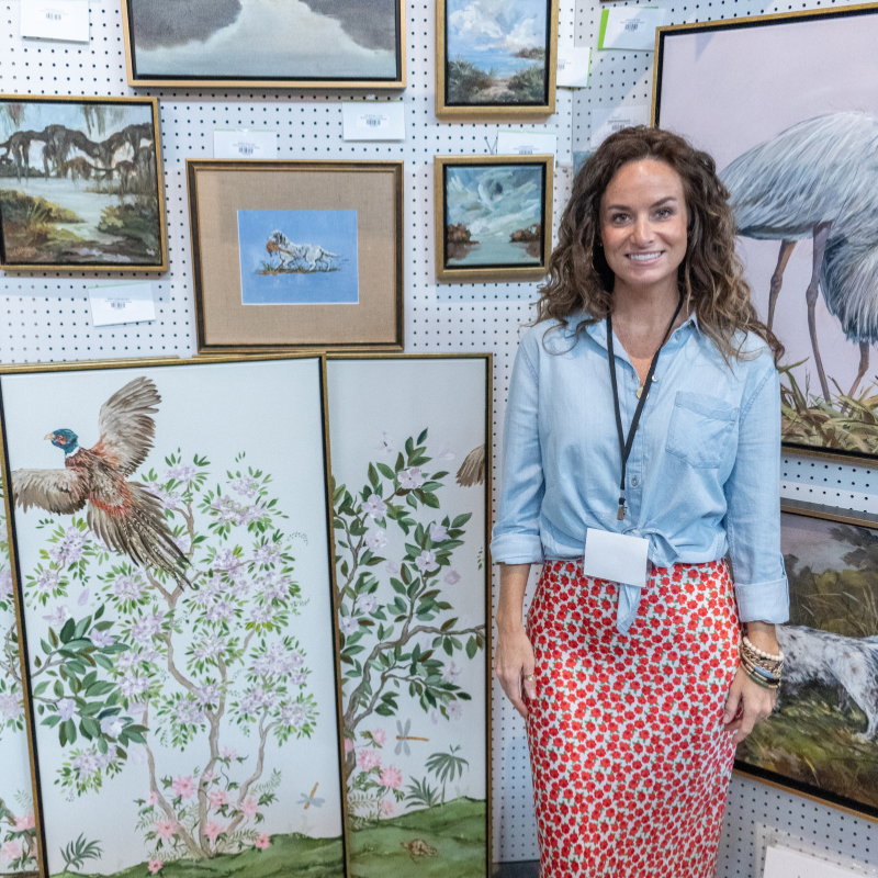 photo of vaughan at her 2024 loyola art show booth