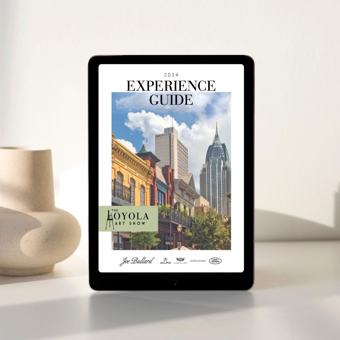 ipad mock up of the 2024 experience guide